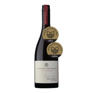 Pioneer Tilly’s Single Vineyard Pinot Noir 2020 – Marlborough Wine Show 2023 – Gold medal and the De Sangosse NZ, Champion Pinot Noir 2020 trophy.