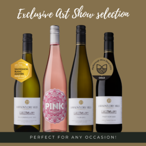 Christchurch Art Show Offer is a selection of 6 Lawsons Dry Hills wines