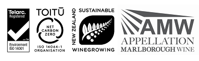 Telarc, Toitu net carbon zero, New Zealand sustainable winegrowing and Appelation Marlborough Wine accreditation
